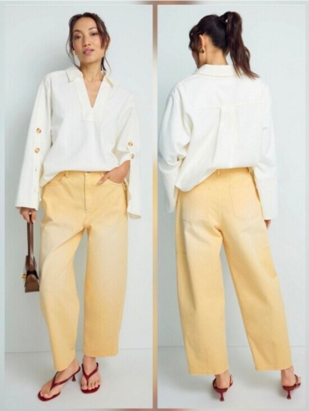 Tanya Taylor Yellow Ollie Jeans Size 2